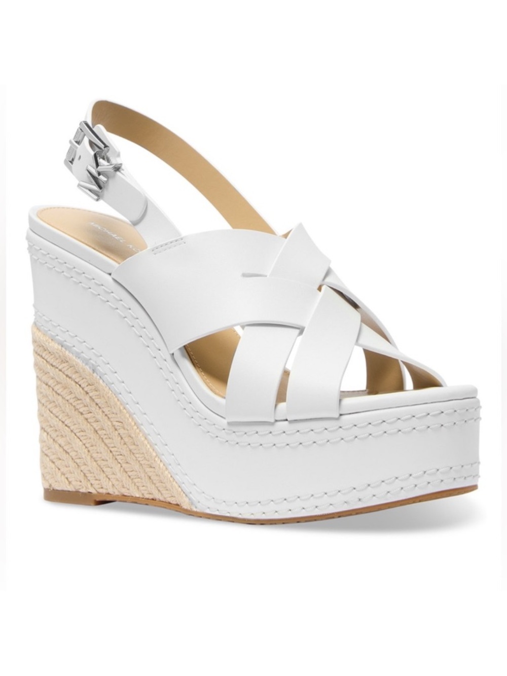 Michael Kors Nora Wedge Leather Sandals